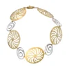 Pulsera de Oro amarillo y blanco con diseño de Eslabones en Espiral