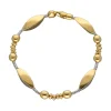 Pulsera de Oro amarillo y blanco, con diseño Moderno