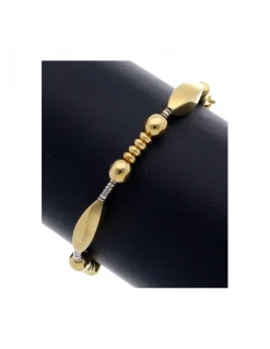 Pulsera de Oro amarillo y blanco, con diseño Moderno