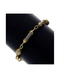 Pulsera de Oro amarillo y blanco con diseño semirrígida