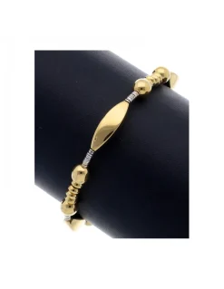 Pulsera de Oro amarillo y blanco, con diseño Moderno