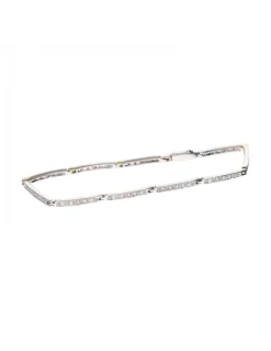 Pulsera de oro blanco 18 kl con zirconitas