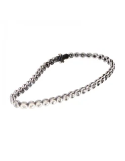 Pulsera de oro blanco 18 kl con diamantes