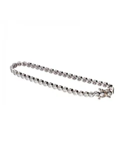 Pulsera Oro blanco Diamante (Color natural)