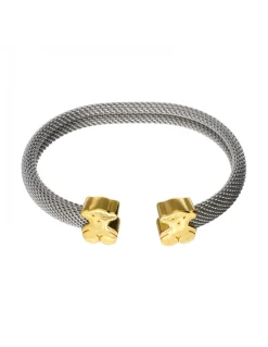 Pulsera TOUS de acero y oro amarillo 18kl
