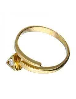 18 quilates Oro - Anillo - 0.04 ct Diamante