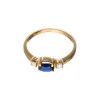 18 quilates Oro - Anillo Zafiros - Diamante