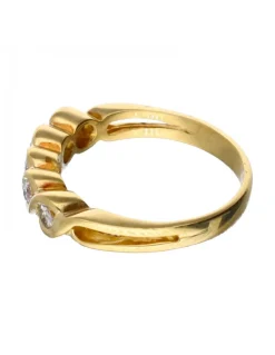 18 quilates Oro amarillo - Anillo - 0.03 ct Diamante
