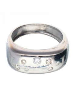 18 quilates Oro blanco - Anillo - 0.03 ct Diamante - Diamante