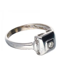 18 quilates Oro blanco - Anillo - 0.02 ct Diamante