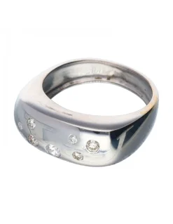18 quilates Oro blanco - Anillo - 0.03 ct Diamante - Diamante
