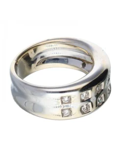 18 quilates Oro blanco - Anillo - 0.01 ct Diamantes