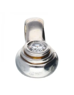 18 quilates Oro blanco - Colgante - 0.11 ct Diamante