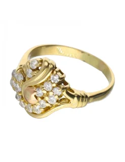 18 quilates Oro, Oro amarillo, Oro rosa - Anillo - 0.01 ct Diamante