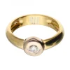 18 quilates Oro, Oro amarillo, Oro blanco - Anillo Diamante