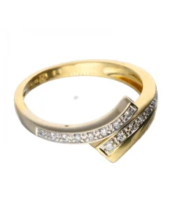 18 quilates Oro, Oro amarillo - Anillo - 0.01 ct Diamante