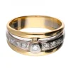18 quilates Oro, Oro amarillo, Oro blanco - Anillo - 0.03 ct Diamante - Diamantes