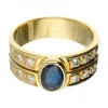 18 quilates Oro, Oro amarillo - Anillo - 1.62 ct Zafiro - Diamantes