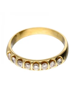18 quilates Oro, Oro amarillo - Anillo - 0.04 ct Diamante