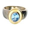 18 quilates Oro, Oro amarillo - Anillo - Aguamarina