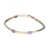 18 quilates Oro, Oro amarillo - Pulsera tobillera Amatista