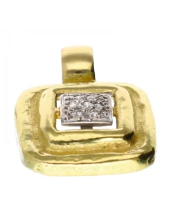 18 quilates Oro, Oro amarillo - Colgante - 0.01 ct Diamantes