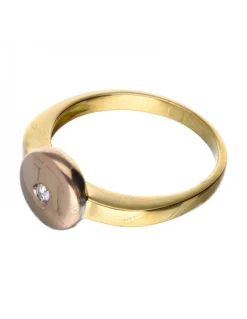 18 quilates Oro, Oro amarillo, Oro rosa - Anillo - 0.01 ct Diamante