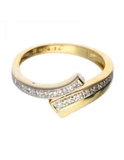 18 quilates Oro, Oro amarillo - Anillo - 0.01 ct Diamante