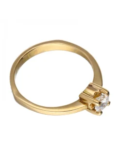 18 quilates Oro, Oro amarillo - Anillo - 0.41 ct Diamante