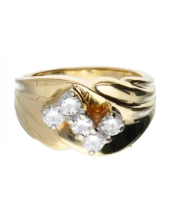 18 quilates Oro, Oro amarillo - Anillo - 0.11 ct Diamante