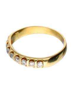 18 quilates Oro, Oro amarillo - Anillo - 0.04 ct Diamante