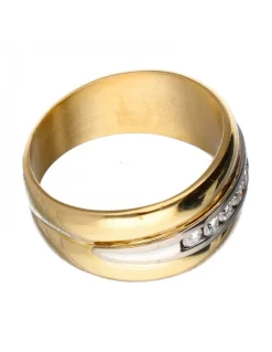 18 quilates Oro, Oro amarillo - Anillo - 0.05 ct Diamantes