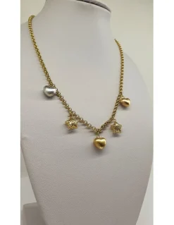 18 quilates Oro, Oro amarillo, Oro blanco - Collar