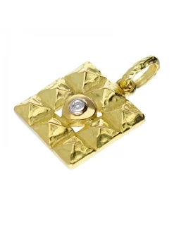 18 quilates Oro, Oro amarillo - Colgante - 0.03 ct Diamante