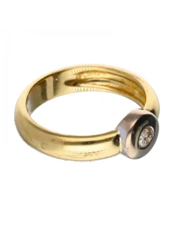 18 quilates Oro, Oro amarillo, Oro blanco - Anillo Diamante