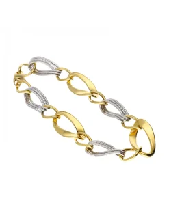 18 quilates Oro, Oro amarillo, Oro blanco - Pulsera tobillera