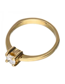 18 quilates Oro, Oro amarillo - Anillo - 0.41 ct Diamante