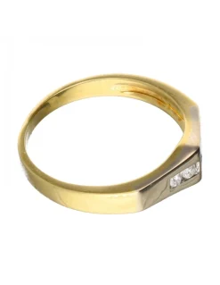 18 quilates Oro, Oro amarillo, Oro blanco - Anillo - 0.02 ct Diamante