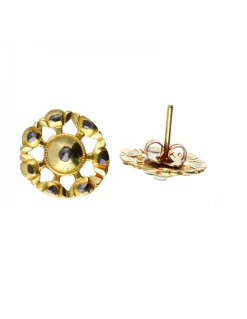 18 quilates Oro, Oro amarillo - Pendientes - 0.06 ct Zafiro - Zafiros