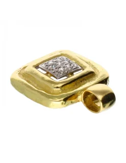18 quilates Oro, Oro amarillo - Colgante - 0.01 ct Diamantes