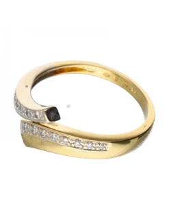 18 quilates Oro, Oro amarillo - Anillo - 0.01 ct Diamante
