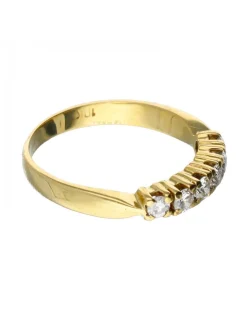 18 quilates Oro, Oro amarillo - Anillo - 0.03 ct Diamante
