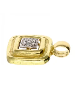 18 quilates Oro, Oro amarillo - Colgante - 0.01 ct Diamantes