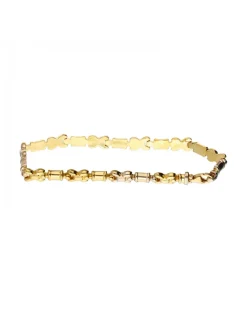 18 quilates Oro, Oro amarillo, Oro blanco - Pulsera tobillera