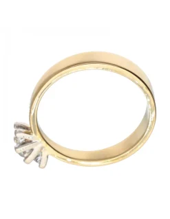 18 quilates Oro, Oro amarillo, Oro blanco - Anillo - 0.10 ct Diamante - Diamantes