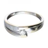 18 quilates Oro, Oro blanco - Anillo - 0.10 ct Diamante