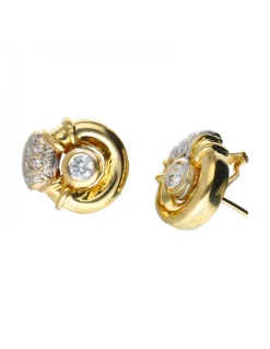 18 quilates Oro, Oro blanco - Pendientes - 0.19 ct Diamante - Diamante