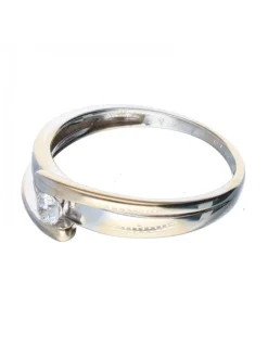 18 quilates Oro, Oro blanco - Anillo - 0.10 ct Diamante
