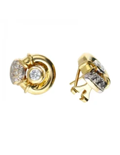 18 quilates Oro, Oro blanco - Pendientes - 0.19 ct Diamante - Diamante