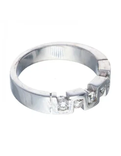 18 quilates Oro, Oro blanco - Anillo - 0.07 ct Diamantes